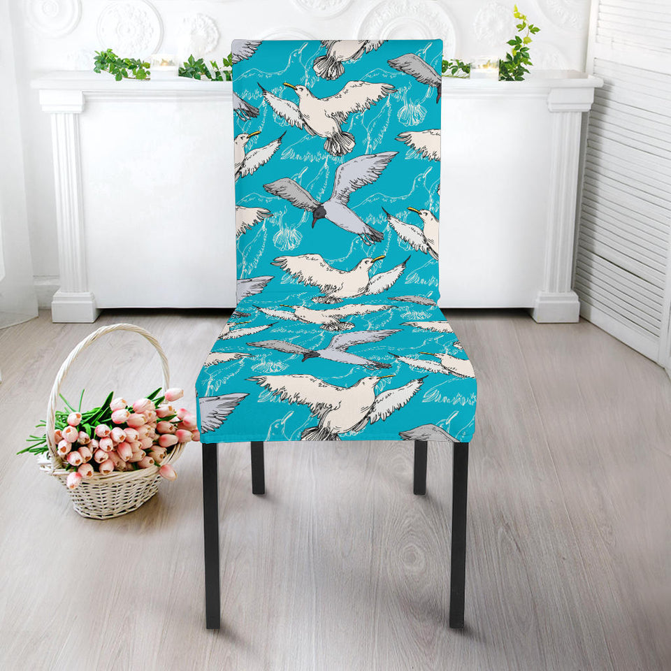 Seagull Pattern Print Design 03 Dining Chair Slipcover