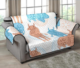 Cow Tribal Pattern Loveseat Couch Cover Protector