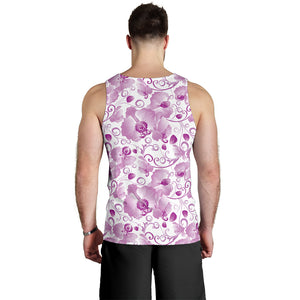 Orchid Pattern Men Tank Top