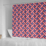 USA Star Stripe Pattern Shower Curtain Fulfilled In US