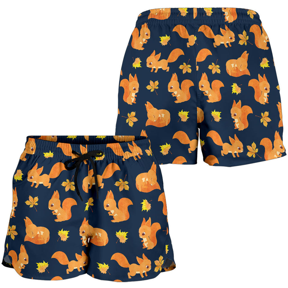 Squirrel Pattern Print Design 05 Women Shorts