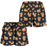 Squirrel Pattern Print Design 05 Women Shorts
