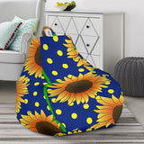 Sunflower Pokka Dot Pattern Bean Bag Cover