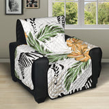 Zebra Hibiscus Pattern Recliner Cover Protector