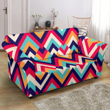 Zigzag Chevron Pattern Background Loveseat Couch Slipcover