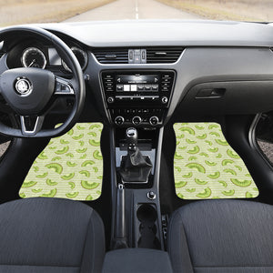 Kiwi Pattern Striped Background Front Car Mats