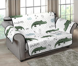 Crocodile Pattern Background Loveseat Couch Cover Protector