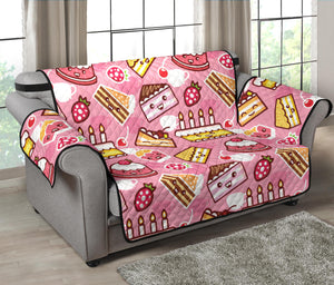 Cake Pattern Background Loveseat Couch Cover Protector