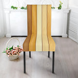 Wood Printed Pattern Print Design 01 Dining Chair Slipcover