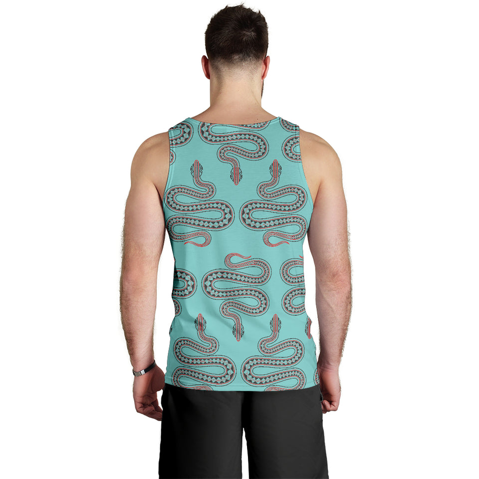 Snake Tribal Pattern Men Tank Top