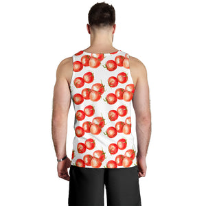 Tomato Water Color Pattern Men Tank Top