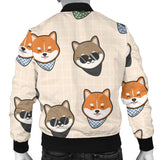 Shiba Inu Head Pattern Men Bomber Jacket