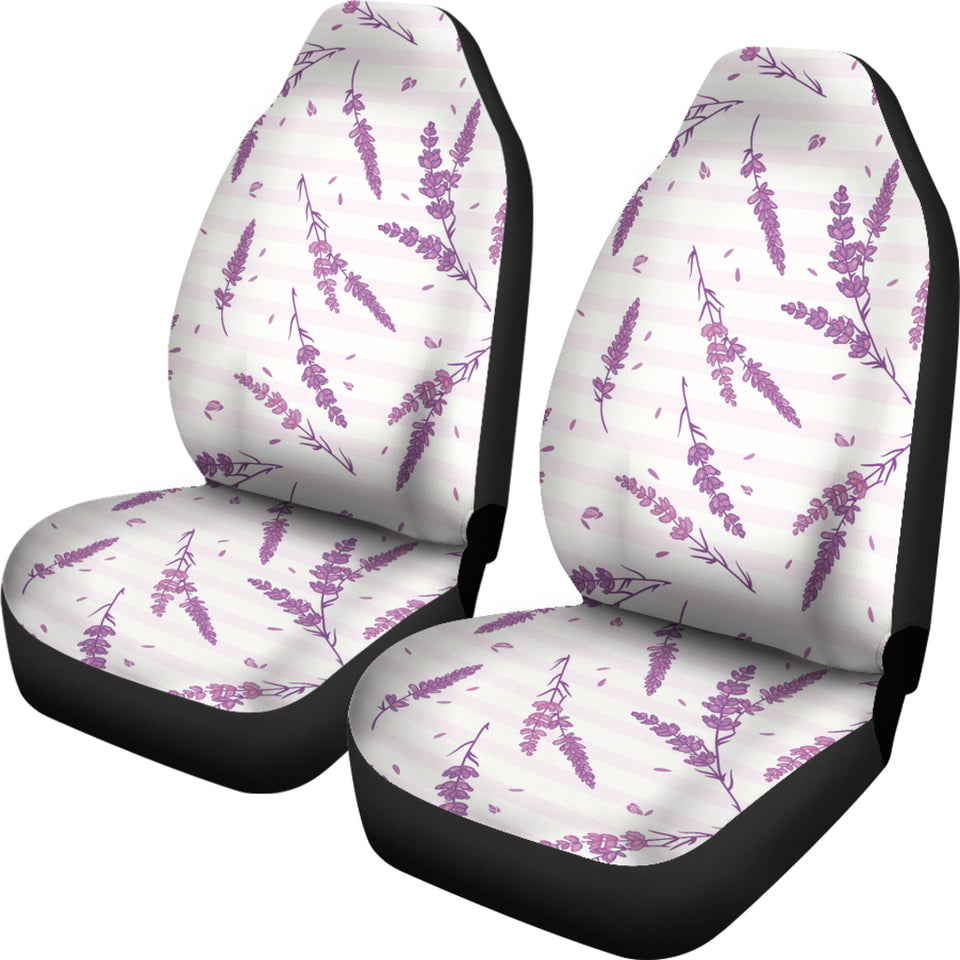 Lavender Pattern Stripe Background Universal Fit Car Seat Covers