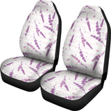Lavender Pattern Stripe Background Universal Fit Car Seat Covers