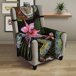 Snake Leaves Coconut Pattern Chair Cover Protector