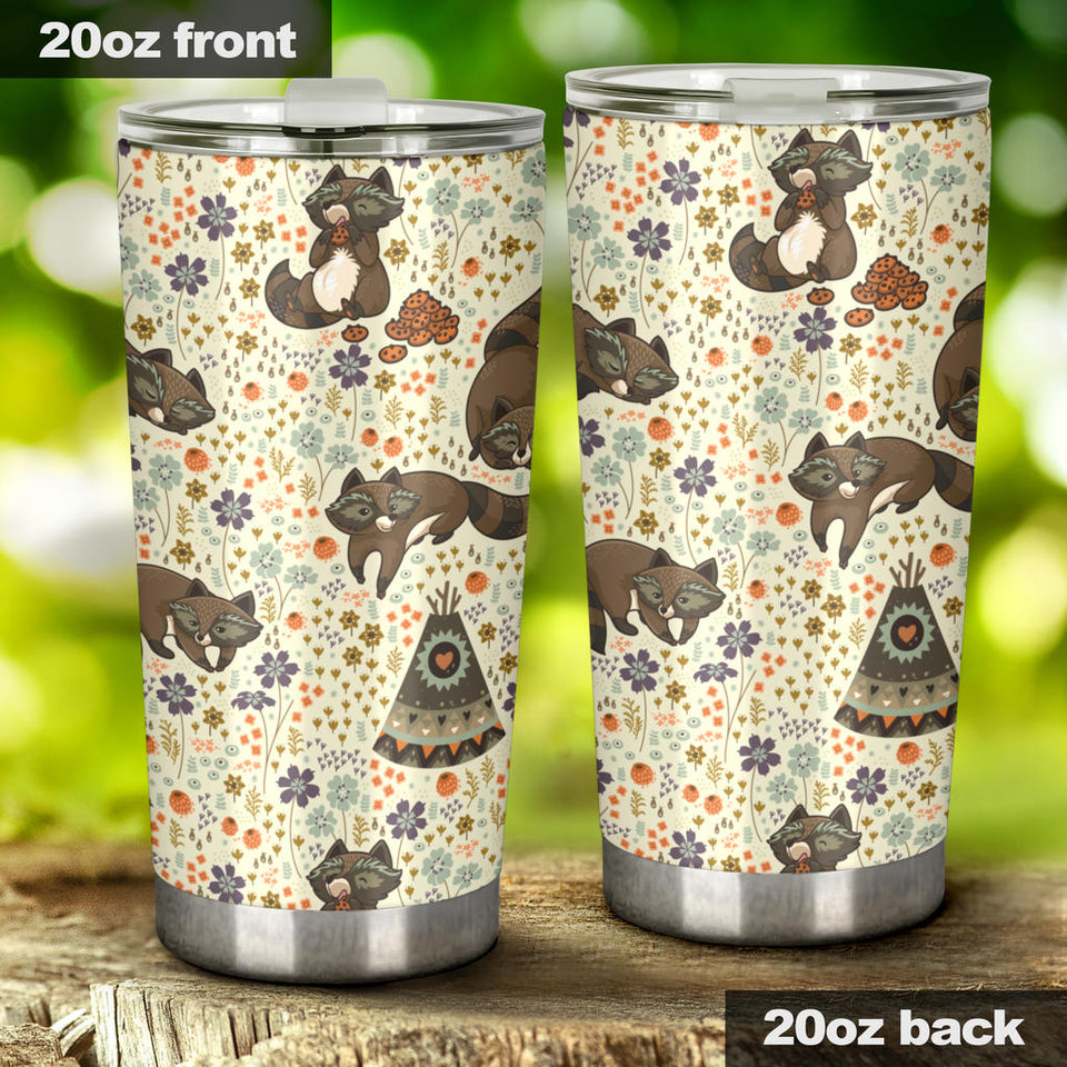 Raccoon Pattern Tumbler