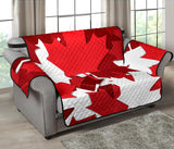 Canadian Maple Leaves Pattern Loveseat Couch Cover Protector