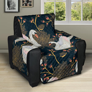 Swan Pattern Recliner Cover Protector