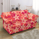 Starfish Red Theme Pattern Loveseat Couch Slipcover