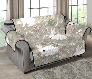 Cute Rabbit Pattern Loveseat Couch Cover Protector