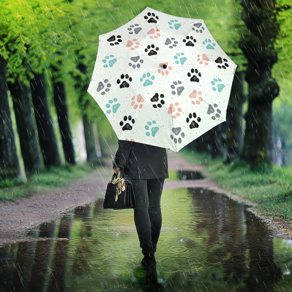 Dog Paws Pattern Print Design 02 Umbrella