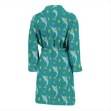 Swordfish Pattern Print Design 04 Men Bathrobe