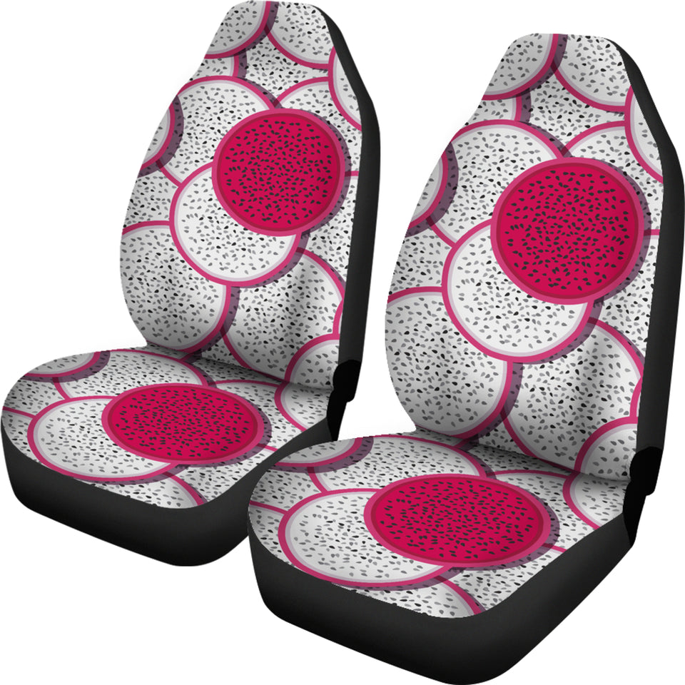 Sliced Dragon Fruit Pattern Universal Fit Car Seat Covers