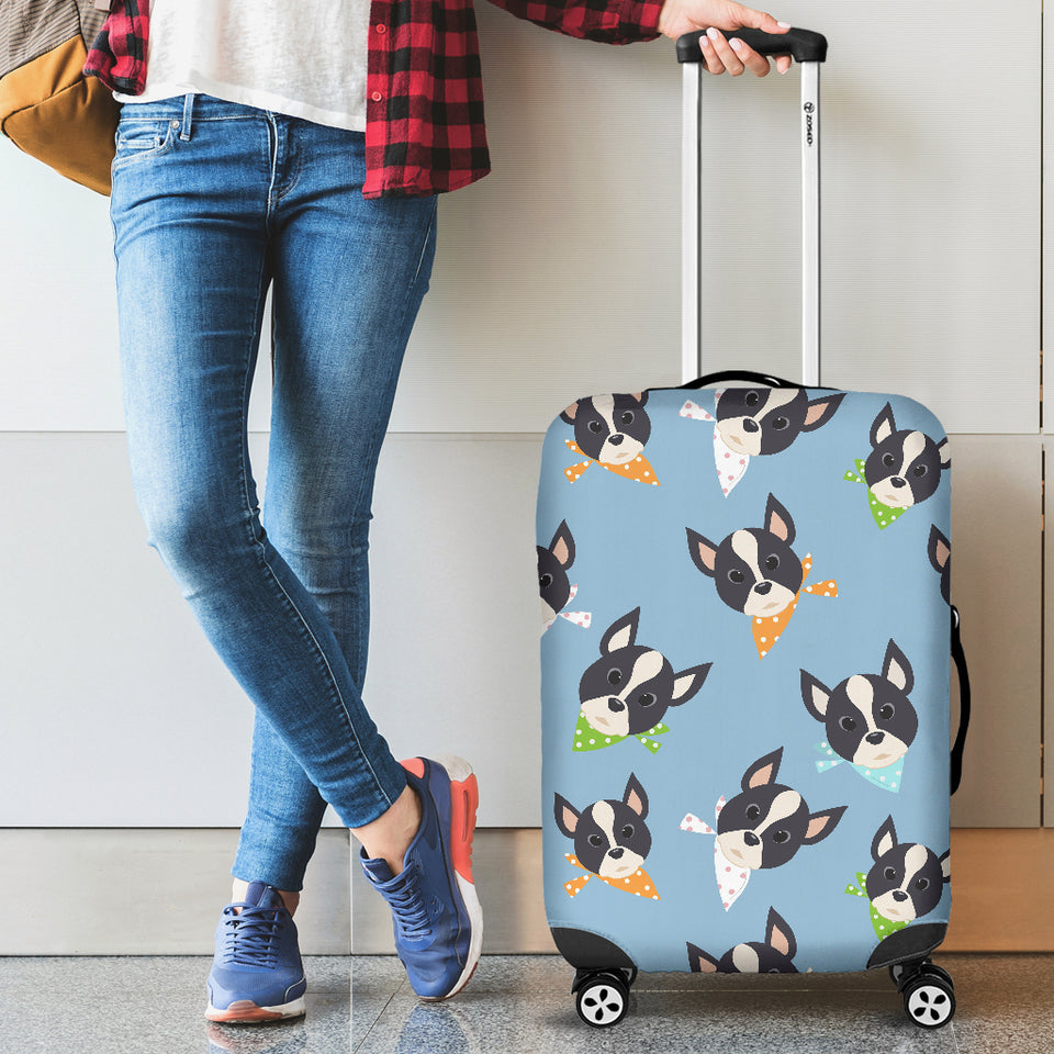 Cute Boston Terrier Pattern Luggage Covers