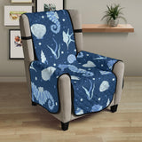 Seahorse Shell Pattern Chair Cover Protector