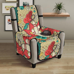Bowling Pattern Background Chair Cover Protector