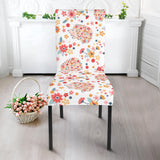 Hedgehog Pattern Print Design 03 Dining Chair Slipcover