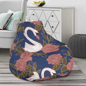 Swan Rose Pattern Bean Bag Cover