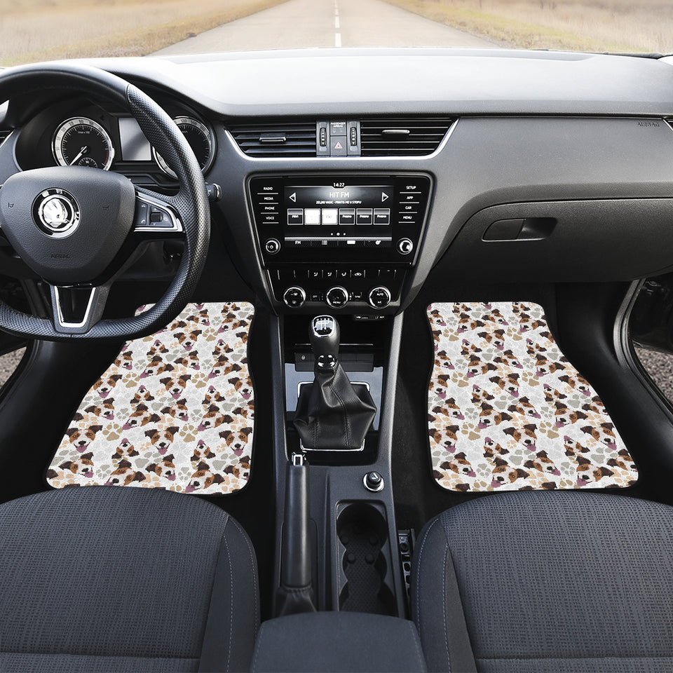 Jack Russel Pattern Print Design 05 Front Car Mats