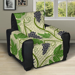 Grape Leaves Pattern Recliner Cover Protector