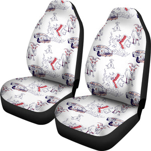 Goat Car Pattern Universal Fit Car Seat Covers