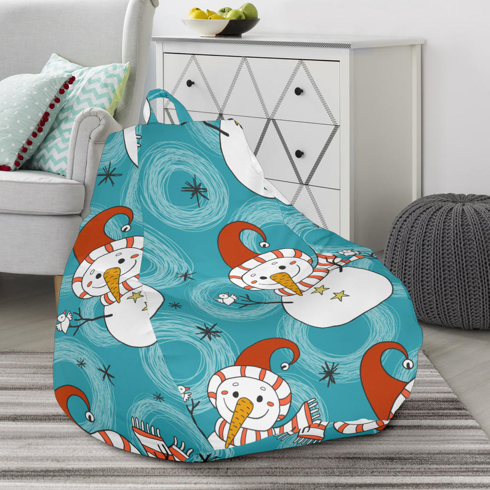 Snowman Chirstmas Pattern Bean Bag Cover