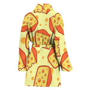 Cheese Pattern Women Bathrobe