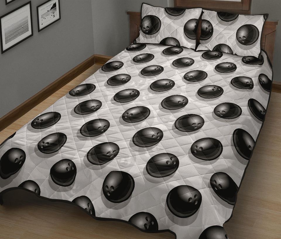 Bowling Ball Pattern Quilt Bed Set