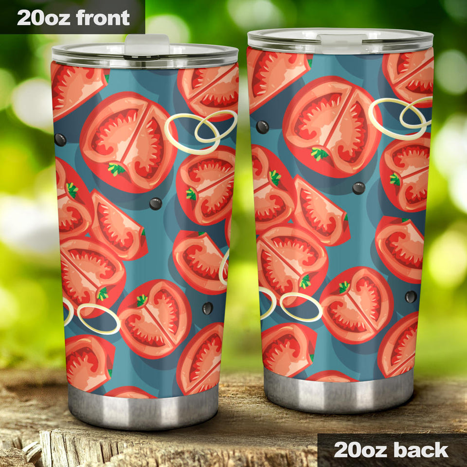 Tomato Pattern Background Tumbler