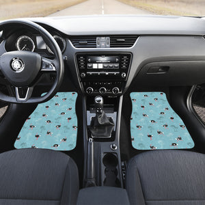 Ostrich Pattern Print Design 05 Front and Back Car Mats