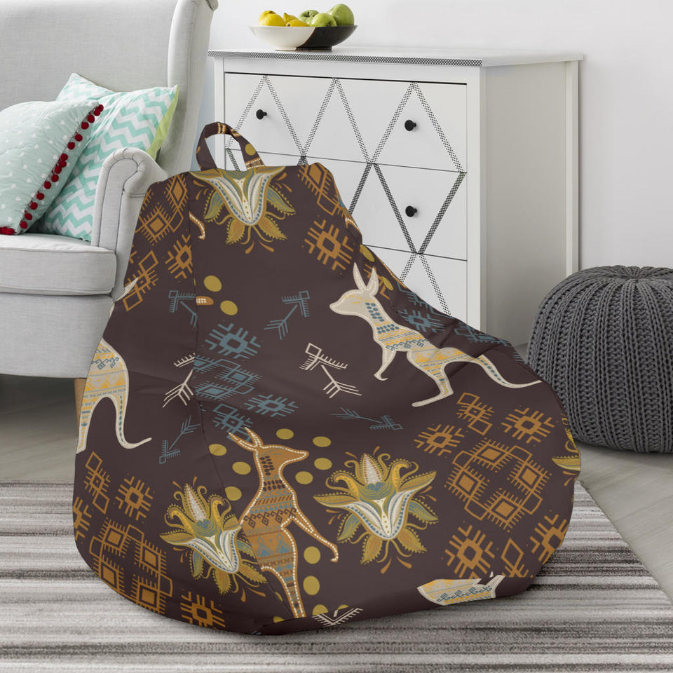 Kangaroo Aboriginal Theme Pattern  Bean Bag Cover