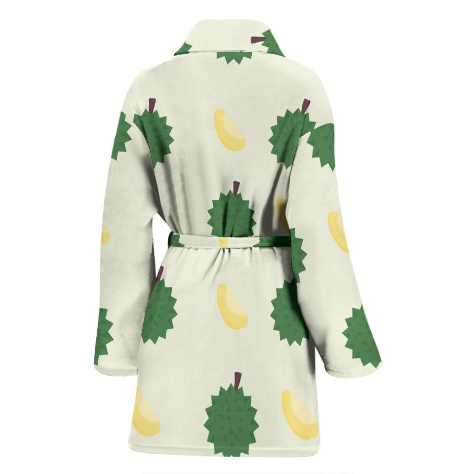 Durian Pattern Theme Women Bathrobe