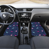 Stingray Pattern Print Design 05 Front and Back Car Mats