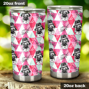 Pug Pattern Tumbler