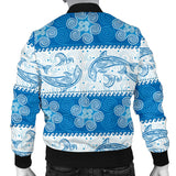 Dolphin Tribal Pattern Men Bomber Jacket