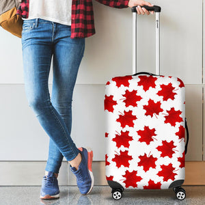 Red Maple Leaves Pattern Cabin Suitcases