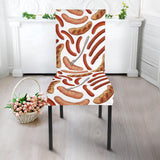 Sausage Pattern Print Design 05 Dining Chair Slipcover