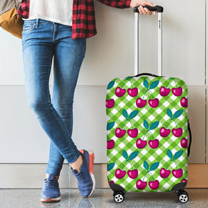 Cherry Pattern Green Background Luggage Covers