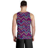 Zigzag Chevron Pokka Dot Aboriginal Pattern Men Tank Top