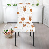 Guinea Pig Pattern Print Design 01 Dining Chair Slipcover